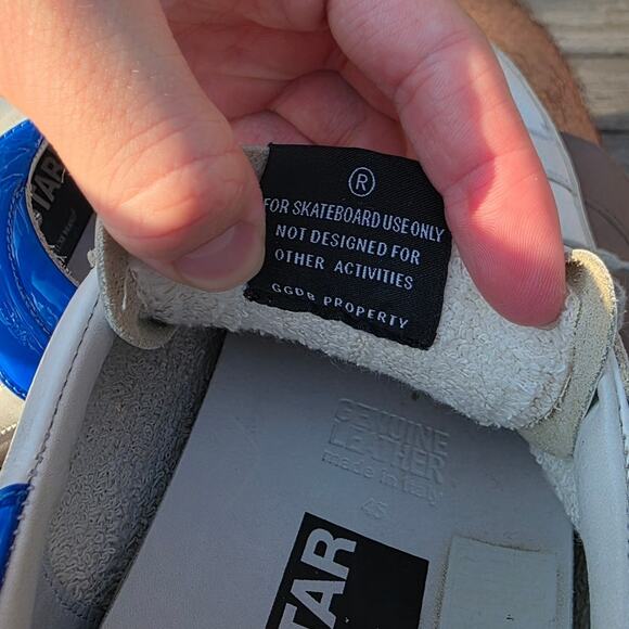 Golden Goose Super-Star "White Patent Leather Blue" - Picture 7 of 11